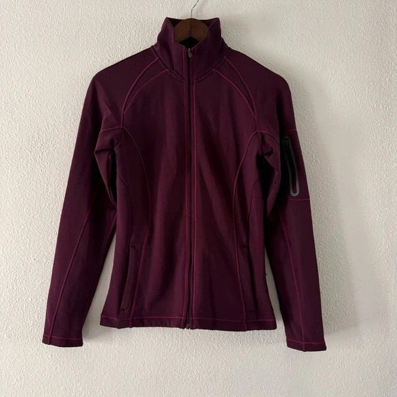 Columbia Zip Up Mockneck Athletic Jacket Gorpcore Maroon XS Sportswear - Picture 8 of 9